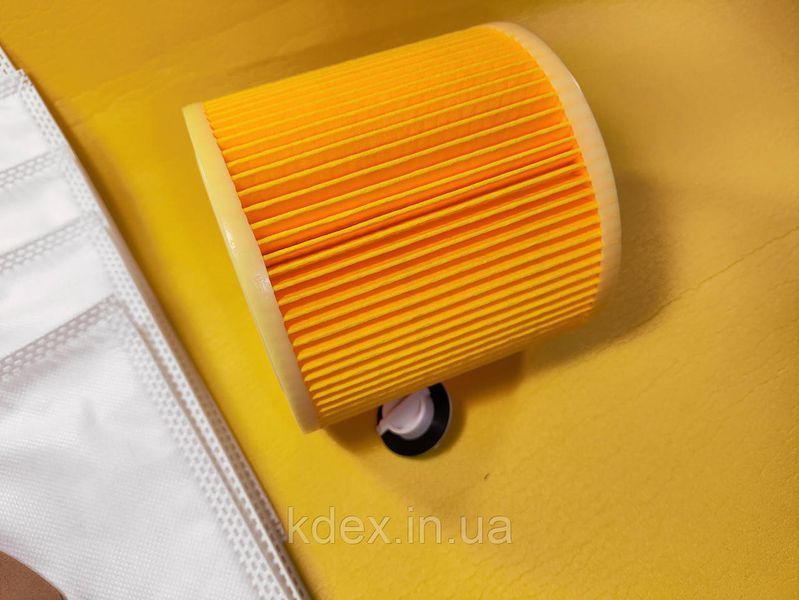 Комплект: Одноразовые флисовые мешки 5 шт и фильтр для пылесосов Karcher WD2, А, MV2 и тд. 118 фото